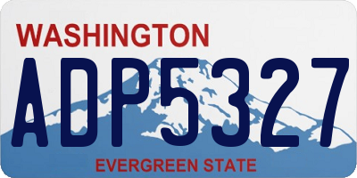 WA license plate ADP5327