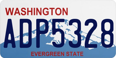 WA license plate ADP5328