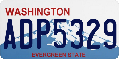 WA license plate ADP5329