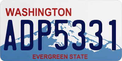 WA license plate ADP5331