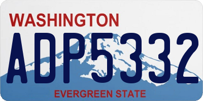WA license plate ADP5332