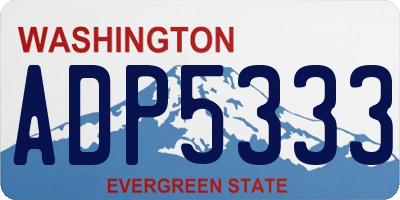 WA license plate ADP5333