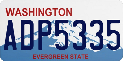 WA license plate ADP5335
