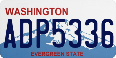 WA license plate ADP5336