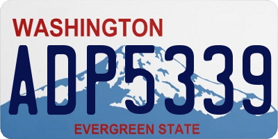 WA license plate ADP5339