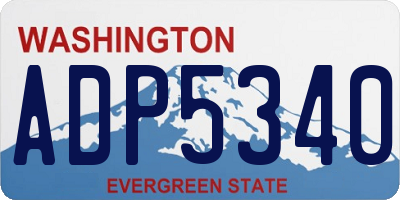 WA license plate ADP5340