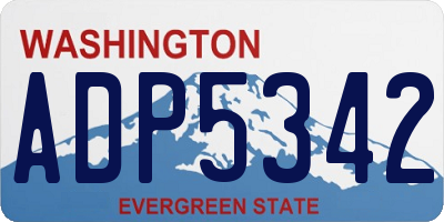 WA license plate ADP5342
