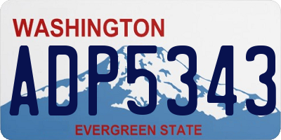 WA license plate ADP5343
