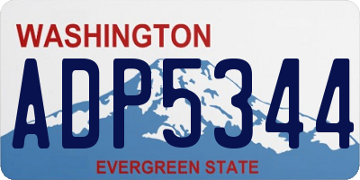 WA license plate ADP5344