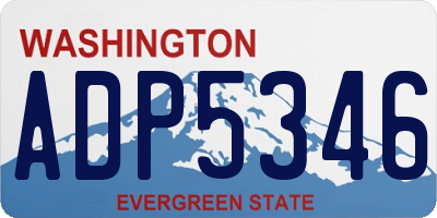 WA license plate ADP5346