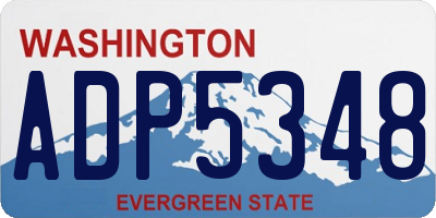 WA license plate ADP5348