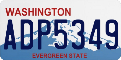 WA license plate ADP5349