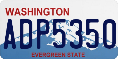WA license plate ADP5350