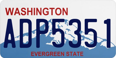 WA license plate ADP5351