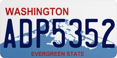 WA license plate ADP5352