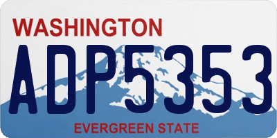 WA license plate ADP5353