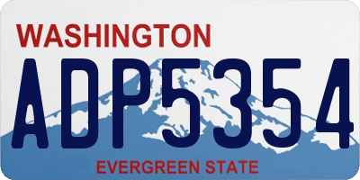 WA license plate ADP5354