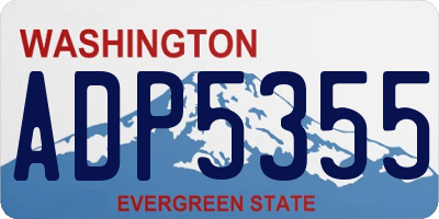 WA license plate ADP5355