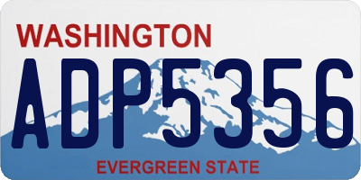 WA license plate ADP5356