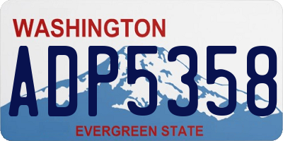 WA license plate ADP5358