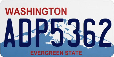 WA license plate ADP5362
