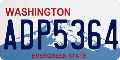 WA license plate ADP5364