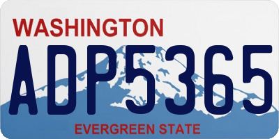 WA license plate ADP5365
