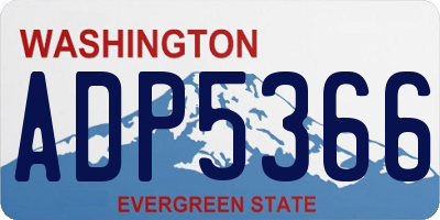 WA license plate ADP5366