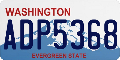 WA license plate ADP5368