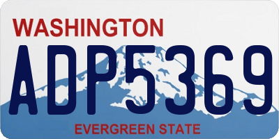 WA license plate ADP5369