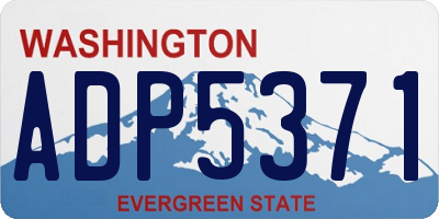 WA license plate ADP5371