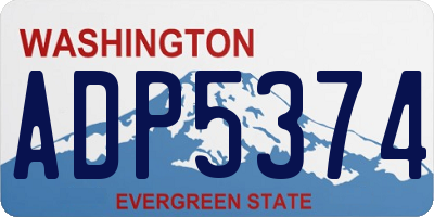 WA license plate ADP5374