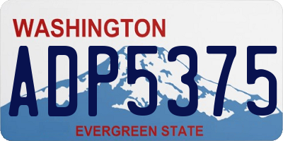 WA license plate ADP5375
