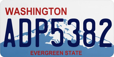 WA license plate ADP5382