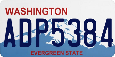 WA license plate ADP5384