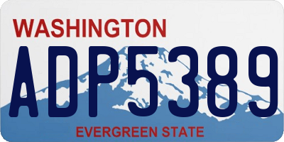 WA license plate ADP5389