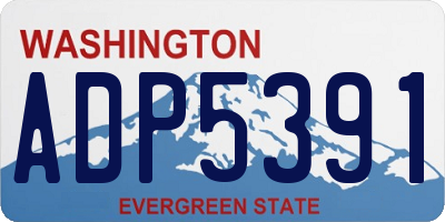 WA license plate ADP5391