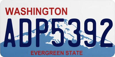 WA license plate ADP5392