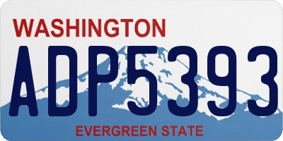 WA license plate ADP5393