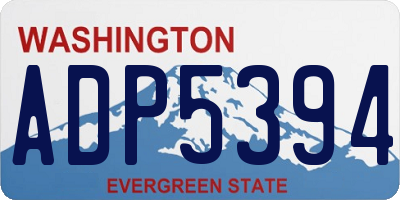 WA license plate ADP5394