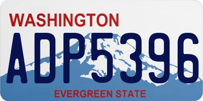 WA license plate ADP5396