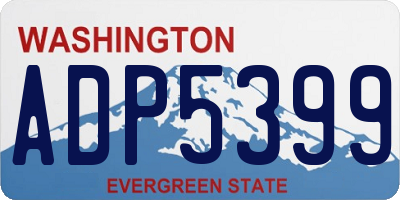 WA license plate ADP5399