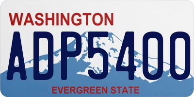 WA license plate ADP5400