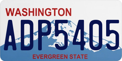 WA license plate ADP5405