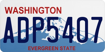 WA license plate ADP5407