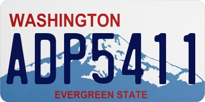 WA license plate ADP5411