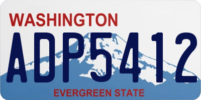 WA license plate ADP5412