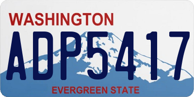 WA license plate ADP5417
