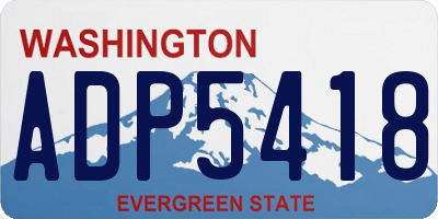 WA license plate ADP5418