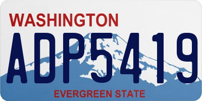 WA license plate ADP5419